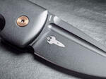 Böker Plus 01BO392 Harlock Mini automatický vreckový nôž 5,2 cm, čierna, hliník, spona