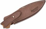 LionSteel WL1 CVN Willy nôž do prírody 6,5 cm, hnedá, Micarta, kožené puzdro 