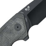Kizer V4602C1 Mad Black vreckový nôž 8,4 cm, celočierna, Micarta