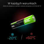 GR12 Green Cell újratölthető akkumulátor 4x AAA HR03 950mAh 1,2V 