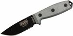 ESEE-3S Serrated univerzální nůž 9,8 cm, černá, šedá, připínací plastové pouzdro Coyote Brown