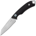 MKM MK PT2-GBK POCKET TANGO 2 EDC kés 7,4 cm, kőmosott színű, fekete, G10, bőr tok