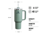 10-10824-400 STANLEY The Quencher H2.O FlowState™ Shale termosz, zöld, 1,18L