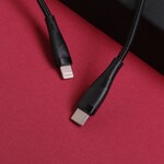 Maxlife MXUC-08 kabel USB-C - Lightning 1,0 m 27W černý nylon (OEM0101188)