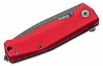 MT01A RB LionSteel Folding knife OLD BLACK M390 blade, RED aluminum handle
