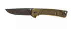 QSP Knife QS139-D2 Osprey Brass Stonewashed vreckový nôž 8,3 cm, čierna, mosadz