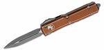 Microtech 121-10DTA Ultratech Distressed Tan automatický nôž 8,8 cm, Stonewash, hnedá Tan, hliník