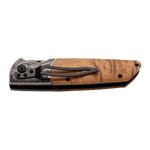 Herbertz 584912 jednoručný vreckový nôž 8,8cm, koreňové drevo, reliéfny ozdobný motív