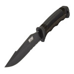 SOG-SS1003-CP SEAL STRIKE - BLACK TINI taktikai kés 12,4 cm, teljesen fekete, GRN, nylon hüvely