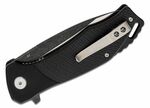 QSP Kés QS122-C Raven Black zsebkés 8,6 cm, szatén/fekete, fekete, G10