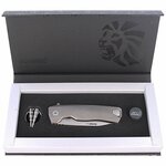 LionSteel ROK G vreckový nôž 8,3 cm, Satin, šedá, titán