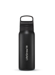 LGV42SBKWW Lifestraw Go 2.0 Stainless Steel Water Filter Bottle 24oz Black