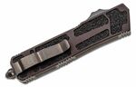 Microtech 280-3DLCTSH Scarab II Shadow fogazott automata taktikai kés 10 cm, teljesen fekete, alumín