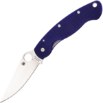 Spyderco C36GPDBL Military Model Blurple taktický vreckový nôž 10,2 cm, Satin, modro-fialová, G10