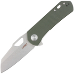 Kubey KU332L Duroc Green zsebkés 7,4 cm, Stonewash, zöld, Micarta, csat