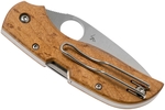 Spyderco C152WDP Chapparal Birdseye Maple kapesní nůž 7,1 cm, Satin, javorové dřevo