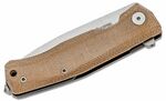 LionSteel MT01 CVN Myto Natural vreckový nôž 8,3 cm, hnedá, Micarta, titán, rozbíjač skla