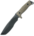 FOX knives FX-132 MGT Trapper outdoorový nůž 17 cm, černá, zelená, Micarta, nylonové pouzdro