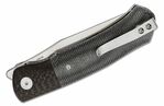 QSP Knife QS-137-A Gannet Black kapesní nůž 8,6 cm, černá, Micarta, uhlíkové vlákno