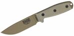 ESEE-4P-MB-DE univerzális kés 11,4 cm, sötétbarna, Micarta, csíptetős fekete műanyag MOLLE tok