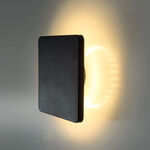 Modee LED čierna štvorcová nástenná lampa 6W 800lm neutrálna biela (ML-LWL0016)