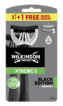 7008722W Wilkinson Xtreme 3 Black Edition holící strojek (3 + 1 ks)