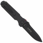 FOX knives FX-446 B PREDATOR II kapesní taktický nůž 9,5 cm, celočerná, FRN