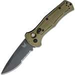 Benchmade 9070SBK-1 CLAYMORE Ranger Green automatický taktický nůž 9 cm, černá, zelená, Grivory