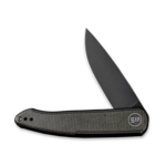 We Knife WE20043-4 Smooth Sentinel zsebkés 7,6 cm, Black Stonewash, titán, zöld Micarta