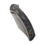 WE19022F-2 We Knife Snick Gray Titanium Handle With Marble Carbon Fiber Inlay Gray Stonewash