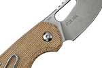 MKM MK FX03M-3NC ISONZO Clip Point vreckový nôž 4,9 cm, Stonewash, Natural hnedá, Micarta