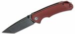 CIVIVI C2023B Brazen zsebkés 8,8 cm, Tanto, Black Stonewash, bordó piros, G10