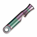 We Knife A-05AP Titanium Whistle Purple píšťalka 5,6 cm, titán, fialová, hnedý paracord, krabička