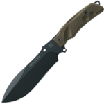 FX-9CM07 OD FOX kniva RIMOR BUSHCRAFT AND ADVENTURE KNIFE FRN HANDLE - N690CO BLACK IDROGLIDER BLA
