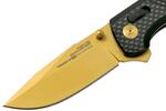 SOG-TM1033-BX TERMINUS XR LTE - CARBON & GOLD zsebkés 7,5 cm, arany/fekete, szénszálas G10 