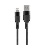 Maxlife MXUC-07 kábel USB - Lightning 1,0 m 2,4A čierny nylon (OEM0101185)