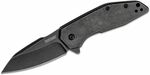 Kershaw K-2065 GRAVEL zsebkés rásegítéssel 6,4 cm, Blackwash, teljesen fekete, teljesen acél