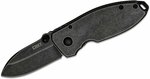 CRKT CR-2490KS SQUID™ BLACK STONEWASH vreckový nôž 5,4 cm, celooceľový, celočierny