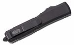 Microtech 122-2T Ultratech Black Partial Serrated automatický nůž 8,8 cm, celočerná, hliník