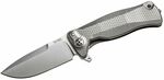 SR11 G LionSteel Solid Titanium knife, RotoBlock. Sleipner, GREY with  FLIPPER