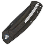 QSP Knife QS109-C2 Copperhead Brown vreckový nôž 8,9 cm, Blackwash, tmavohnedá, Micarta