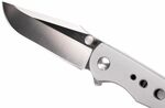 CRKT CR-6135 Oxcart Silver vreckový nôž 7,8 cm, celooceľový