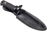 T5 MI LionSteel SOLID fixed blade Micarta handle with leather sheath Niolox SATIN