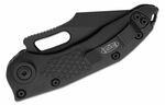 Microtech 169-3T Stitch Black Tactical fogazott automata kés 9,2 cm, teljesen fekete, alumínium