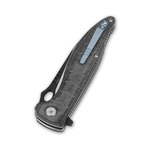 QSP Knife QS117-B Locust Black vreckový nôž 9,8 cm, satin/čierna, čierna, Micarta
