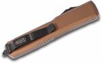 Microtech 121-1TA Ultratech Black Standard Tan automatický nôž 8,8 cm, čierna, hnedá, hliník