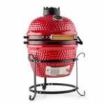 10029124 Klarstein Princesize, piros, kerámia kamado grill, 11", füstölő, barbecue, lassú tűzhely
