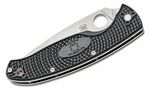 Spyderco C142PBK Resilience Könnyű zsebkés 10,7 cm, fekete, FRN