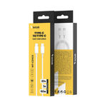 Technik MT-CD103 přenosový/nabíjecí kabel TPE+ABS USB-C/USB-C 20V 3A 1m, bílá