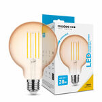 Modee Lighting LED Filament Amber Globe žiarovka E27 4W teplá biela, stmiev. (ML-G95FA1800K4WE27D)
